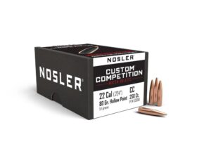 Nosler Custom Competition Rifle Bullets .22 cal .224" 80 gr HPBT 250/ct