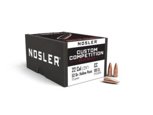 Nosler Custom Competition Rifle Bullets .22 cal .224" 52 gr HPBT 100/ct