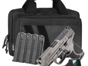 S&W M&P9 Metal M2.0 Handgun Bundle 9mm Luger 15rd Magazine(5) 3.6" Barrel Thumb Safety Viridian RFX11 and Savior Bag