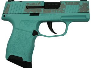 Sig Sauer "Gun & Roses-Robin's Egg Blue" P365 Optic Ready Handgun 9mm Luger 10rd Magazines(2) 3.1" Barrel X-RAY 3 Sights