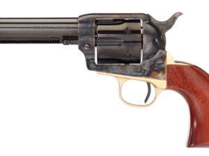 Taylors & Company 450DE 1873 Ranch Hand Deluxe 45 Colt (LC) 6rd 4.75" Blued Cylinder & Barrel Color Case Hardened Steel Frame Walnut Navy Size Grip (Taylor Tuned)