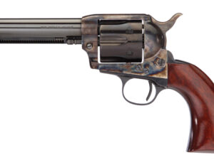 Taylors & Company 555148 1873 Cattleman Gunfighter 357 Mag Caliber with 4.75" Blued Finish Barrel, 6rd Capacity Blued Finish Cylinder, Color Case Hardened Finish Steel Frame & Walnut Army Size Grip