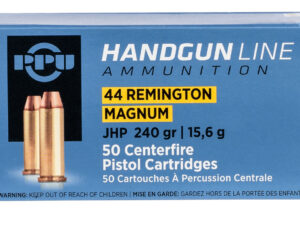 PPU PPH44MH Handgun  44RemMag 240gr Jacketed Hollow Point 50 Per Box/10 Case