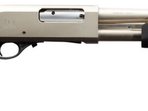 Charles Daly 930228 301 Tactical 12 Gauge Pump 3" 5+1 18.50" Nickel Vent Rib Barrel, Nickel Aluminum Receiver, Black Fixed Synthetic w/Pistol Grip Stock,