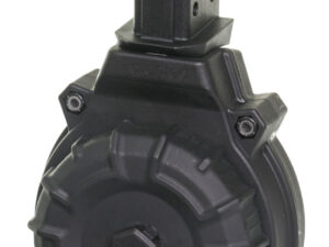 ProMag DRMA22 Standard  50rd Drum 9mm Luger Fits CZ Scorpion Black DuPont Zytel Polymer
