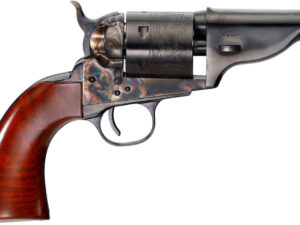 Taylors & Company 550958 Uberti Hickok Open-Top 38 Special 6 Shot 3.50" Blued Barrel, Blued Engraved Cylinder, Color Case Hardened Steel Frame, Walnut Army Grip, Hammer Bar Safety, Exposed Hammer