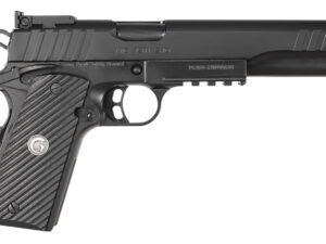 EAA GIRSAN 390600 MC1911S Hunter Full Size 10mm Auto 8+1 6" Black Steel Barrel, Blued Serrated Slide, Matte Black Steel Frame w/Accessory Rail & Beavertail, Black Checkered Polymer Grips Ambidextrous