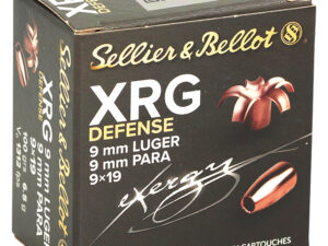 Sellier & Bellot SB9XA XRG Defense 9mmLuger 100gr Solid Copper Hollow Point 25 Per Box/40 Case