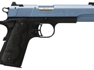 Browning 051897490 1911 Black Label Full Size Frame 22 LR 10+1, 4.25" Matte Stainless Steel Barrel, Polar Blue Cerakote Serrated Slide, Matte Black Polymer Frame w/Beavertail, Black Laminate Wood Grip
