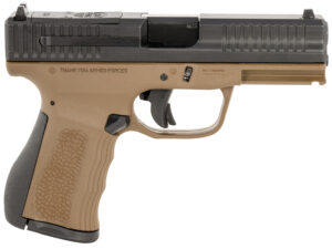 FMK FMKG49BB G3  9mm Luger 14+1 4" Stainless Steel Barrel, Black Optic Cut/Serrated Carbon Steel Slide, Burnt Bronze Polymer Frame w/Picatinny Rail, Black Backstrap Grip