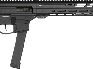 CMMG 99A806DAB Dissent MKGS 9mm Luger 33+1 10.50", Black, Picatinny Brace Adapter, 5.50" M-LOK Handguard, Left Side Charging Handle, Zeroed Linear Comp, Zeroed Drop-In Single Stage Trigger