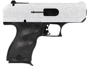 Hi-Point 916WHSP C9  9mm Luger 8+1 3.50" Black Steel Barrel, Hydro-Dipped White Sparkle Serrated Slide, Black Polymer Frame, Black Polymer Grips
