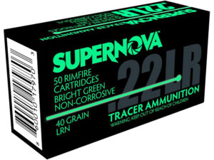 Supernova PMSN22LRG Green Tracer Non-Corrosive 22LR 40gr Lead Round Nose 50 Per Box/100 Case
