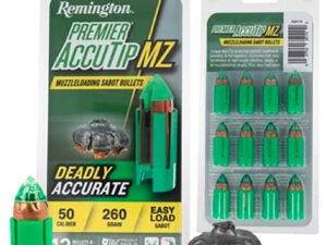 Remington Ammunition R20179 Premier AccuTip  50Cal 260gr Sabot Slug 12 Per Box/12 Case