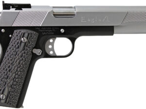 Iver Johnson Arms EAGLEXL10TT Eagle Deluxe 10mm Auto 8+1 6" Steel Barrel, Hard Chrome Serrated Steel Slide, Matte Black Steel Frame w/Beavertail, Black/Gray G10 Grip