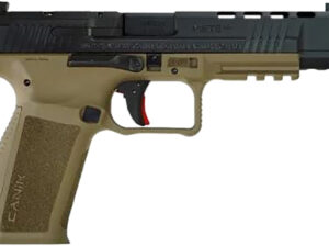 Canik HG6651N Mete SFx  9mm Luger 10+1 5.20" Black Nitride Match Grade Barrel, Black Optic Ready/Serrated Steel Slide, Flat Dark Earth Polymer Frame w/Picatinny Rail, Aggressive Texture Grip