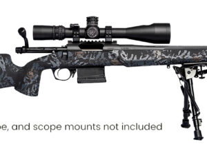 Horizon Firearms RF018S221814T17 Vandal Dark 2 22 Creedmoor 18" Black Fluted Threaded Barrel, Picatinny Rail Receiver, Arca Rail Forend, Textured Iota Carbon Fiber Stock