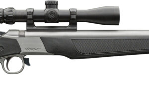 CVA PR2117SSCP Wolf w/Optic 50 Cal 24" Stainless Steel Barrel & Drilled & Tapped Stainless Steel Receiver, Fixed Black Synthetic Stock, KonusShot 3-9x32mm