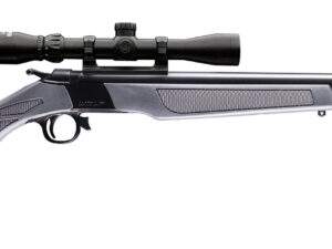 CVA PR2119SCP Wolf w/Optic 50 Cal 24" Blued Steel Barrel & Drilled & Tapped Steel Receiver, Fixed Stealth Gray Synthetic Stock, KonusShot 3-9x32mm