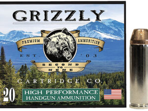 Grizzly Ammo GC45C+P3   45Colt+P 225gr Jacketed Hollow Point 20 Per Box/10 Case