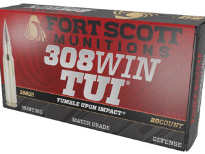Fort Scott Munitions 308-165-SCV22 Tumble Upon Impact (TUI)  308Win 165gr Solid Copper Spun 20 Per Box/10 Case