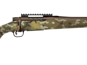 Mossberg 28275 Patriot  Compact 22-250 Rem 5+1 18" Patriot Brown Cerakote Threaded Bull Barrel, Patriot Brown Cerakote Steel Receiver w/Picatinny Rail, MultiCam Fixed Synthetic Stock