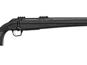 CZ-USA 07421 600+ Alpha 223 Rem 5+1 24"  Black Nitride Threaded Barrel, Black Nitride Aluminum Receiver w/Weaver Rail, Black Soft Touch Fixed Polymer Stock