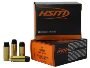HSM 10MM17N   10mmAuto Subsonic 240gr Hard Cast Long Flat Nose 20 Per Box/20 Case