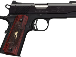 Browning 051852490 1911 Black Label Medallion Compact 22 LR 10+1, 3.63" Target Crown Barrel, Matte Black Serrated Slide & Aluminum Frame w/Beavertail