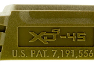 Springfield Armory XDS5002MFDE Backstrap Sleeve  made of Polymer with Flat Dark Earth & 1 Piece Design for 45 ACP Springfield XD-S with #2 Backstrap & 3.30" Barrel