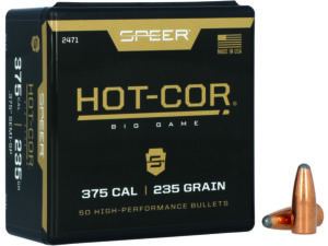 Speer 2471 Hot-Cor  375Cal 235gr Semi Spitzer Soft Point 50 Per Box/5 Case