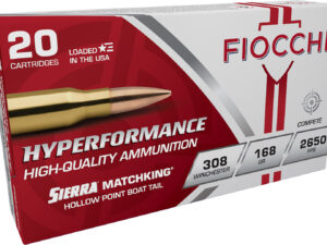 Fiocchi 308MKB Hyperformance Compete 308Win 168gr Sierra MatchKing BTHP 20 Per Box/10 Case