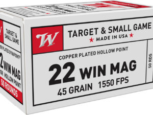 Winchester Ammo USA22M USA Dynapoint 22WMR 45gr Copper Plated Hollow Point 50 Per Box/40 Case