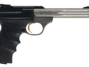 Browning 051461490 Buck Mark Lite *CA Compliant 22 LR 10+1 5.50" Matte Gray Fluted Barrel, Serrated Steel Slide, Matte Gray Aluminum Frame & Black Ultragrip RX Grips