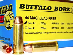 Buffalo Bore Ammunition 4K20 Buffalo-Barnes Strictly Business 44Rem Mag 200gr Barnes VOR-TX XPB Lead Free 20 Per Box/12 Case