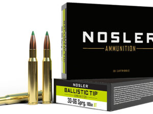 Nosler 40072 Ballistic Tip  30-06Springfield 180gr Spitzer Ballistic Tip 20 Per Box/10 Case