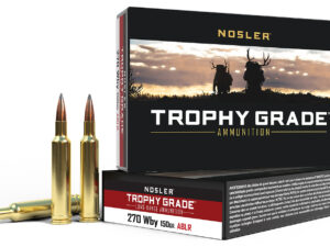 Nosler 60150 Trophy Grade Long-Range 270WthbyMag 150gr Nosler Spitzer AccuBond Long Range 20 Per Box/10 Case