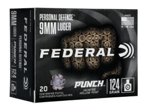 FED PUNCH 9MM 124GR PUNCH JHP 20/200