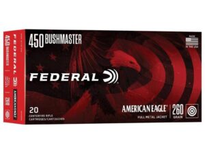 Federal American Eagle Rifle Ammunition .450 Bushmaster 260gr FMJ 2040 fps 20/ct