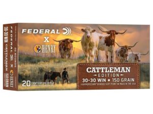 Federal x Henry Cattleman Edition rifle Ammunition 30-30 Win 150gr SP 2390 fps 20/ct