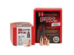 Hornady FTX Handgun Bullets .38 cal .357 Mag .357" 140 gr FTX 100/ct
