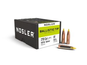 Nosler Ballistic Tip Hunting Rifle Bullets .270 cal .277" 140 gr SBT-BTIP 50/ct
