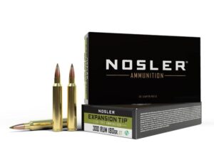 Nosler E-Tip Rifle Ammunition 300 RUM 180 gr E-Tip 3200 fps 20/ct
