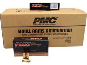 PMC Bronze Handgun Ammunition .40 S&W 165 gr FMJ 989 fps 1000/case