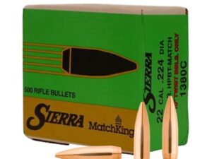 Sierra MatchKing Rifle Bullets (500/ct) .22 cal .224 69 gr HPBT MATCH