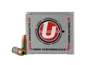 Underwood Hunting & Self Defense Handgun Ammunition 9mm Luger(+P) 147gr JHP 1125 fps 20/ct