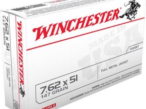 Winchester USA Rifle Ammunition 7.62 Nato 147 gr FMJ  - 20/box