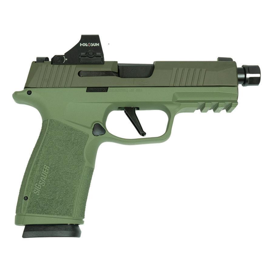 Sig Sauer P365 XMacro Handgun 9mm Luger 17rd Magazines (2) 3.7" Barrel Two Tone Green TB with Optic