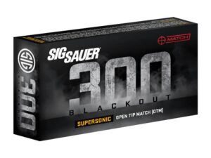 Sig Sauer Supersonic Open Tip Match Rifle Ammunition .300 AAC Blackout 125gr OTM 2200 fps 20/ct
