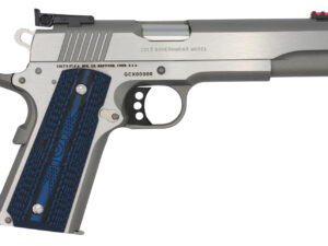 Colt Mfg O5070GCL Gold Cup Lite  45 ACP 8+1 5" Stainless National Match Barrel, Stainless Steel Serrated Slide, Stainless Steel Frame w/Beavertail, Blue Scalloped G10 Grip, Ambidextrous